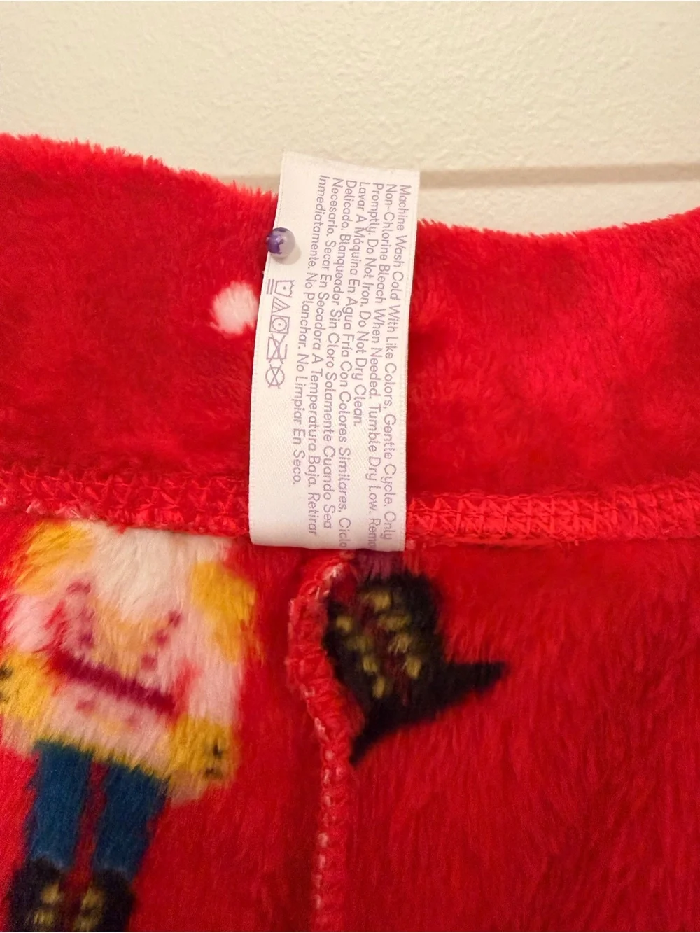 Joyspun Children's Red Nutcracker Fleece Pajama Pants